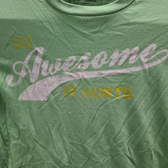 Urban Pipeline Mens T-Shirt Green Size Medium Cotton Blend So Awesome Pullover - Picture 7 of 12